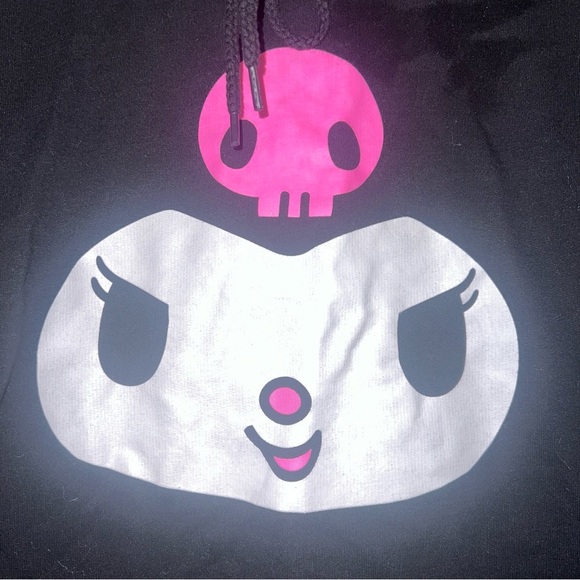 Sanrio Kuromi 3D Ears Womens Black Hoodie Hot Topic Size Medium M - Picture 5 of 10